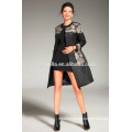 Libano Moda Líbano Largo Invierno Negro Floral Coat Oriente Medio Elegante Negro Invierno sobretodo